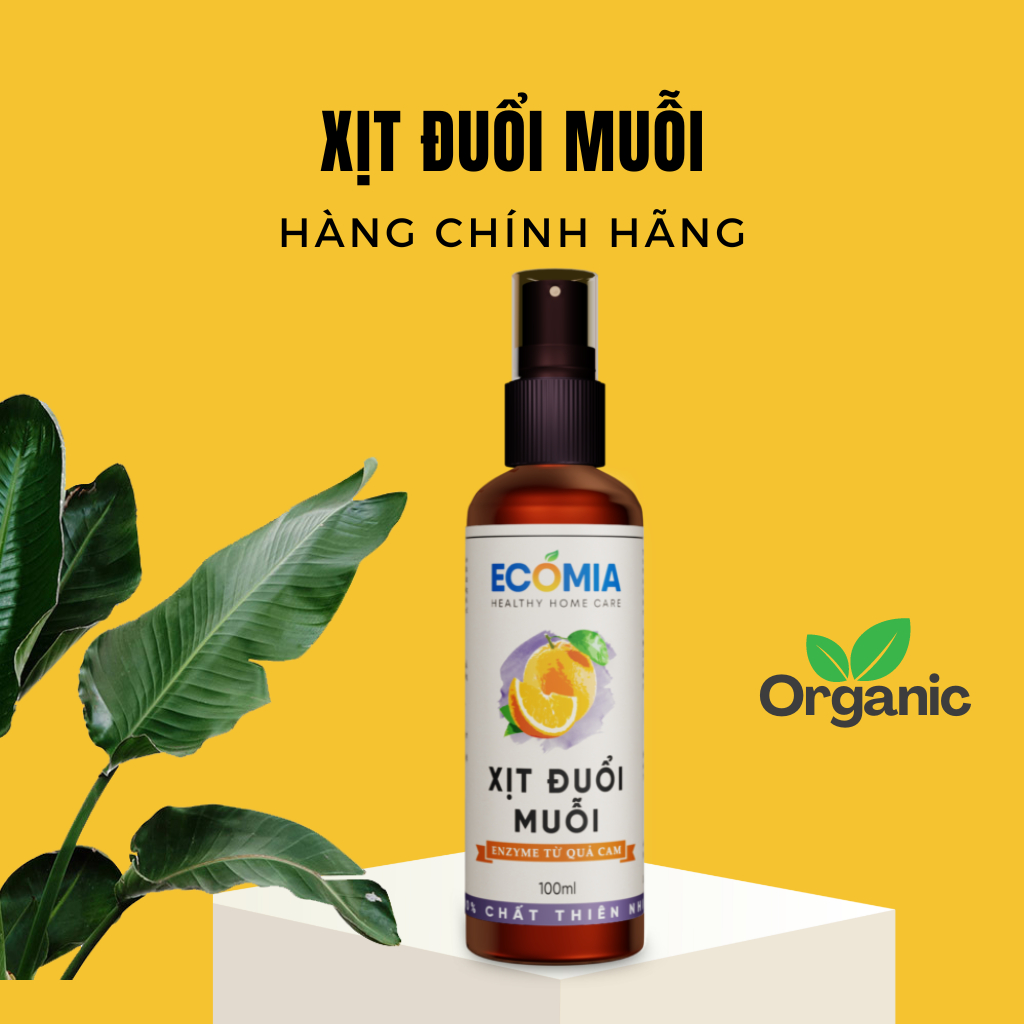 Xịt đuổi muỗi Ecomia chai 100ml cho bà bầu, trẻ nhỏ và mẹ đang cho con