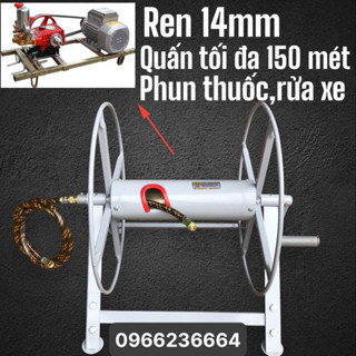  Rulo cuốn dây rửa xe gia đình ,dây phun thuốc tiện lợi chống xoắn  size nhỡ tối đa 150m  