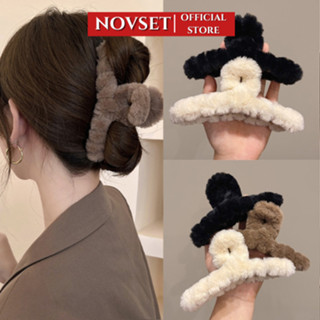 Kẹp Tóc Phối Lông NOVSET kẹp tóc càng cua Phong Cách Hàn Quốc Thời Trang Cho Nữ [ DÀN I ] [ T1_KHO3]