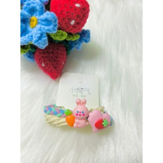 Set 2 cột tóc dễ thương mix màu charm thỏ