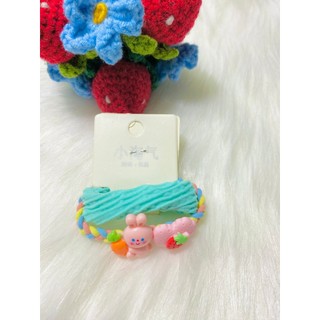 Set 2 cột tóc dễ thương mix màu charm thỏ