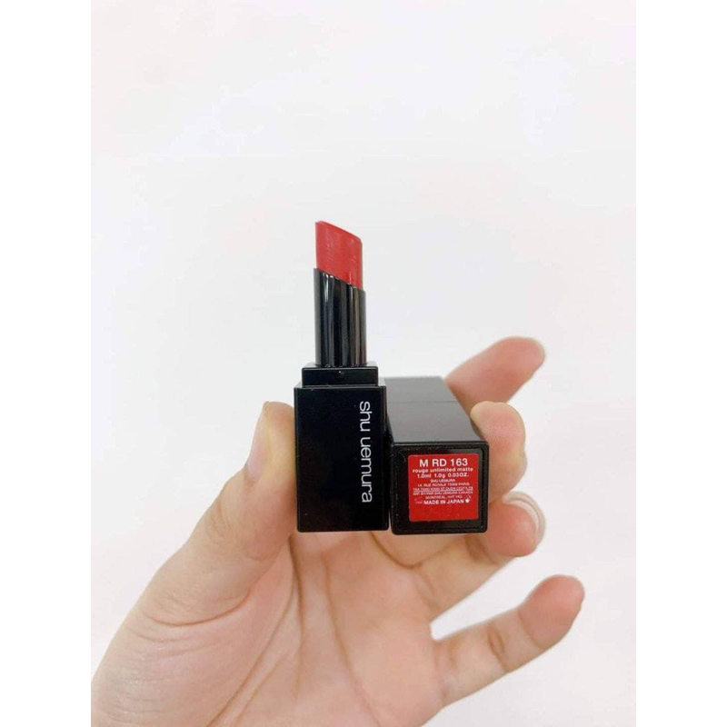 Son Shu Uemura 163-mini unbox-Đỏ thuần