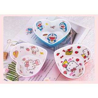 🌸CHÉN BÁT TÔ HÌNH TRÁI TIM HELLO KITTY DOREMON