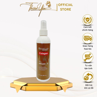 Xịt dưỡng tóc làm mềm mượt phục hồi tóc nhanh chóng develop argan oil tạo nếp tóc giảm chẻ ngọn 250ml - shop thiên yến