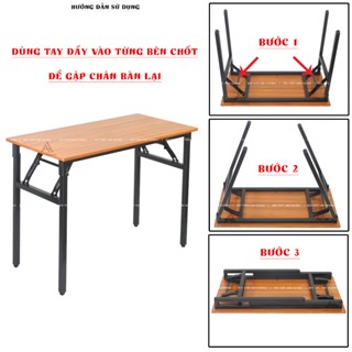 Bàn Xếp Gấp Gọn Tiện Lợi Vững Chắc Đã Lắp Sẵn Độ Hoàn Thiện Cao - Bàn Học Tập Làm Việc | Nội Thất Anh Hoàng