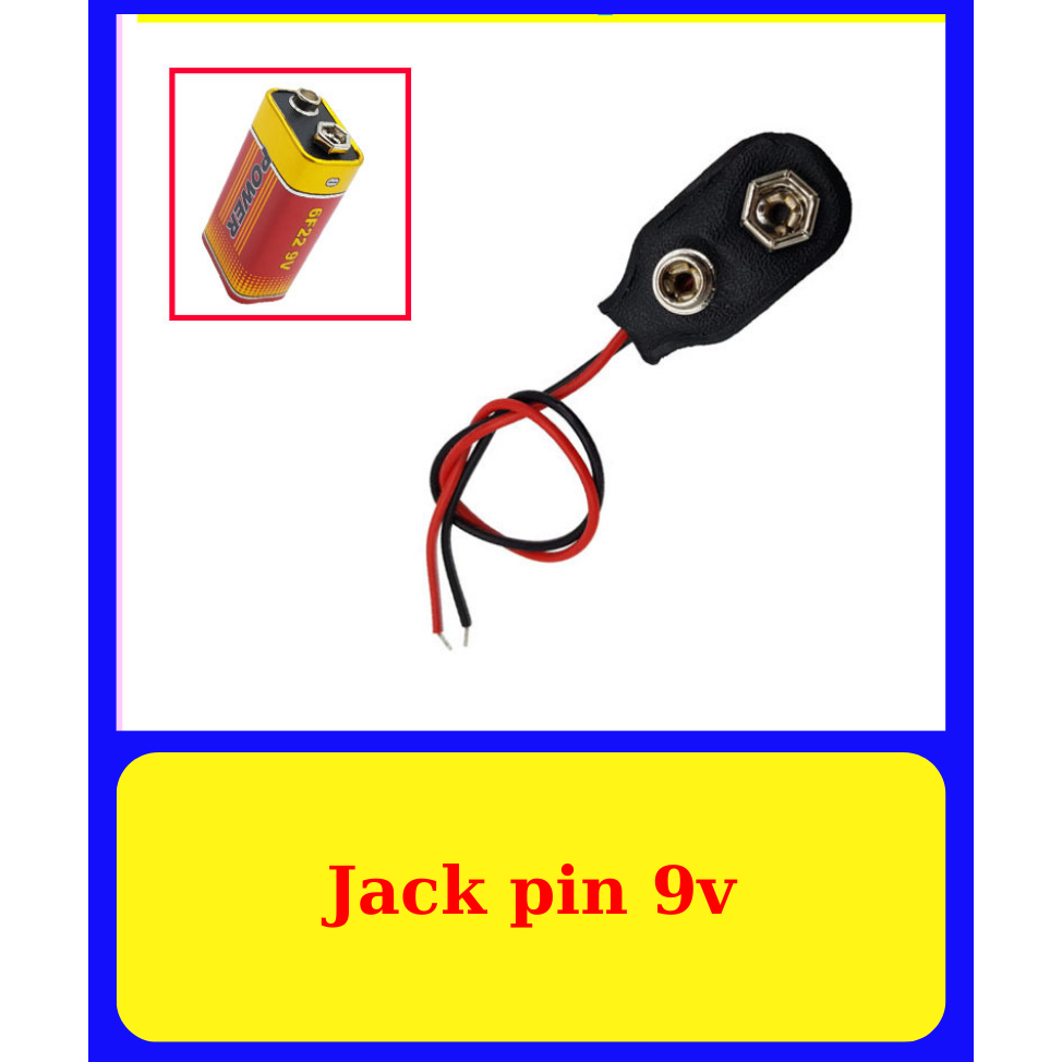 Jack pin 9V - Jack nguồn Pin 9V