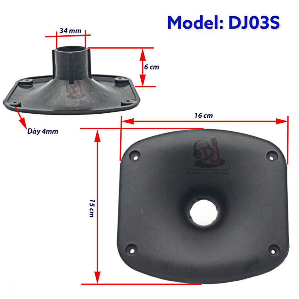 Họng kèn loa 15x16 cm  họng loa kéo nhựa cao cấp dầy họng treble 250 treble 350 treb 450 loa kéo