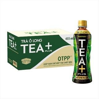 Thùng 24 chai trà ô long tea plus/ ô long chanh 450ml của pepsiCo