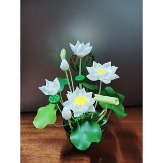Chậu hoa sen đất sét mini