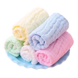 Khăn xô sữa nhăn loại màu, khăn mặt xô 6 lớp cho bé