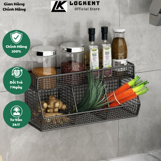Kệ Để Đồ Nhà Bếp Dán Tường Đa Năng, Giá Đựng Gia Vị Hành Tỏi Treo Tường 3 Ngăn Tiện Lợi(LOGKENT)
