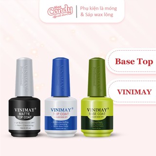 Base top Vinimay chính hãng , gel liên kết móng, top phủ bóng, sơn cứng móng 15ml