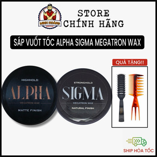 Sáp vuốt tóc, keo vuốt tóc Alpha, Sigma Megatron Wax chính hãng, giữ nếp tốt