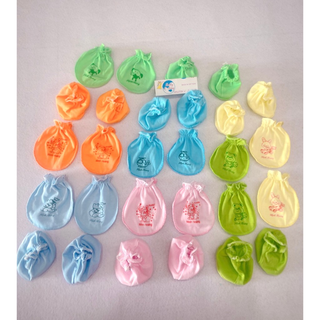 6 set Bao Tay, bao chân cho Bé Sơ Sinh ( 6 set gồm  6 đôi bao tay, 6 đôi bao chân cho bé )