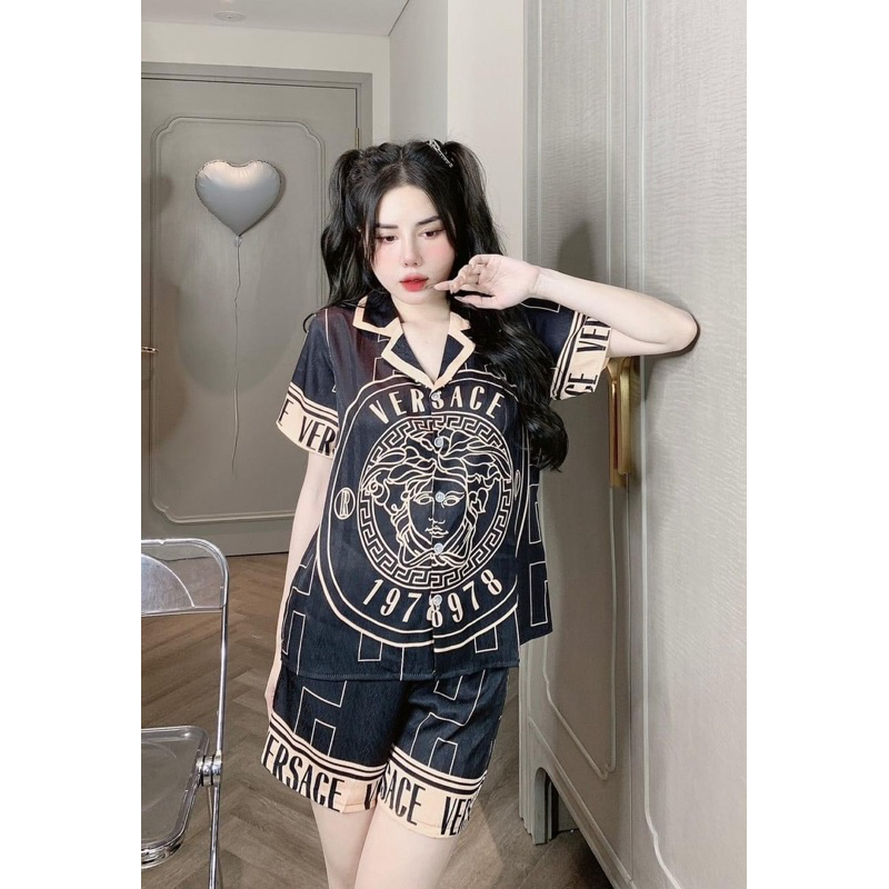Bộ Lụa Xước Thiết Kế ver.se Đen