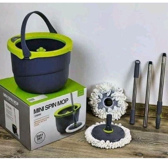 Bộ Lau Nhà Xoay Tay Mini Thép Không Gỉ LocknLock ETM498