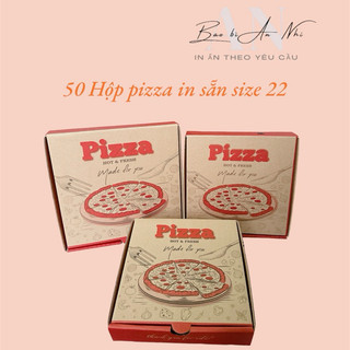 50 hộp đựng pizza size 22.22.4. giấy krap 3 lớp