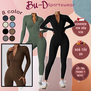  Bộ Đồ Tập Gym Yoga Thể Thao Nữ Mẫu Jumpsuits Tay Dài Quần Dài Chất Poly Cao Cấp  mã suit306  