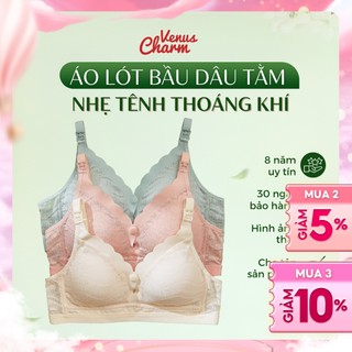 Áo lót bầu điều hòa mở nắp êm mềm dễ chịu thân thiện cho mẹ và bé Venus Charm 0214