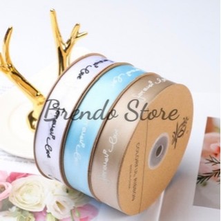 Ruy băng lụa 2.5cm chữ Forever Love sang trọng gói hoa, gói quà siêu xinh - Brendo Store