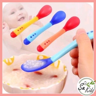 Thìa ăn dặm cảm biến nhiệt, thìa báo nóng an toàn cho bé