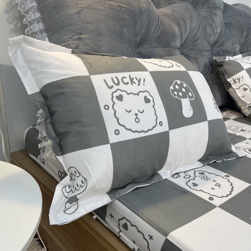 Combo ruột gối nằm và vỏ gối nằm bông hạt tinh khiết hàng loại 1 mẫu mã đẹp