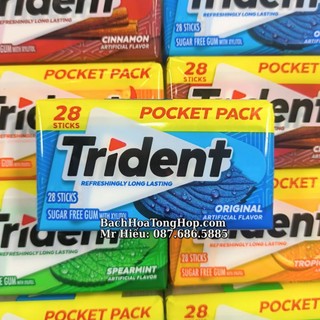 [Hỏa Tốc] Kẹo cao su Trident Mỹ các vị