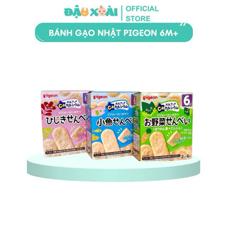 Bánh gạo Pigeon cho bé 6m+ Bánh ăn dặm cho bé dễ ăn