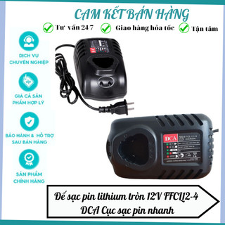Đế sạc pin tròn 12V FFCL12-4 DCA Cục sạc pin nhanh Dùng để sạc các dòng pin 12V của DCA thời gian sạc đầy 1 giờ