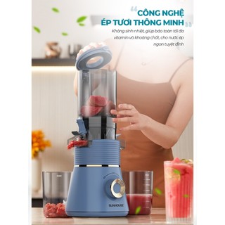 Máy ép chậm sunhouse shd5518 - chính hãng bảo hành 12 tháng - ép trái cây kiệt bã, làm kem