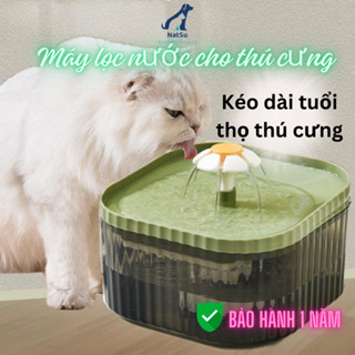 Máy lọc nước cho mèo NatSu Pet đài phun nước uống cho chó mèo lọc thông minh tự động dung tích 3L