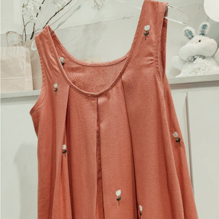 Đầm linen S2M thêu full free size