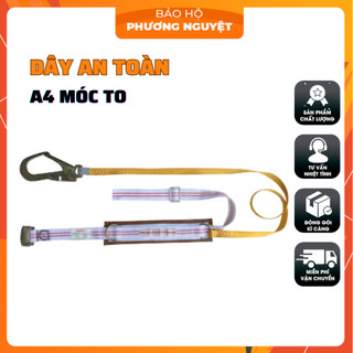 Dây đai an toàn A4 móc to 💖 𝑭𝑹𝑬𝑬𝑺𝑯𝑰𝑷 💖 dây đai đảm bảo an toàn trên cao - Dây Chất liệu dây: Sợi Polyester  (tải 1500kg)