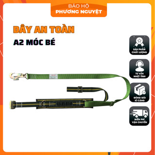 Dây đai an toàn A2 móc bé💖 𝑭𝑹𝑬𝑬𝑺𝑯𝑰𝑷 💖 dây đai đảm bảo an toàn trên cao - Dây Chất liệu dây: Sợi Polyester  (tải 1400kg)