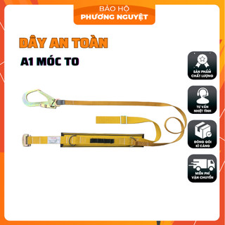 Dây đai an toàn A1 móc to 💖 𝑭𝑹𝑬𝑬𝑺𝑯𝑰𝑷 💖 dây đai đảm bảo an toàn trên cao - Dây Chất liệu dây: Sợi Polyester độ bền cao