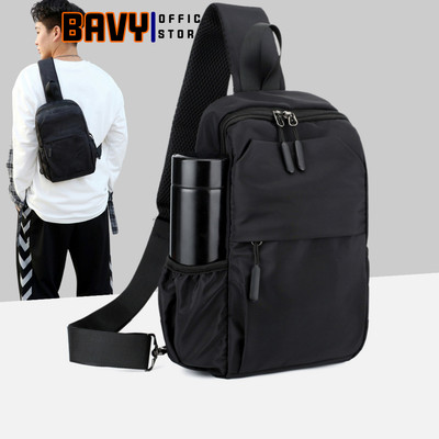 Túi đeo chéo to Ba Vy FASHION đựng vừa ipad, nhiều ngăn vải chống nước, túi đeo chéo nam BL03GH