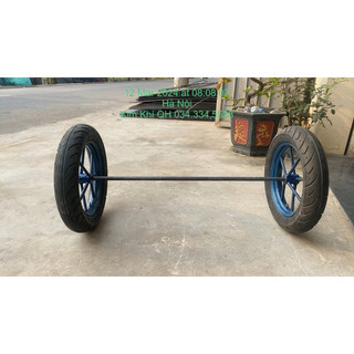 Bộ 2 Bánh xe rùa kèm trục sắt đặc phi 18