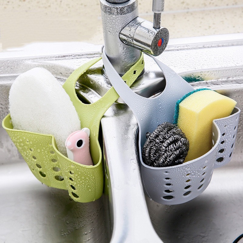 Giỏ Để Đồ Treo Vòi Nước Siêu Bền [ GIỎ SILICON TREO RẺ RỬA BÁT ]