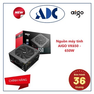 Nguồn máy tính aigo vk650 - 650w new - chính hãng - bh 36 tháng
