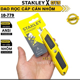 Dao rọc cáp cán nhôm chuẩn dynagrip hãng stanley mỹ | dao trổ đa năng 3 lưỡi tay cầm đệm cao su 10-779