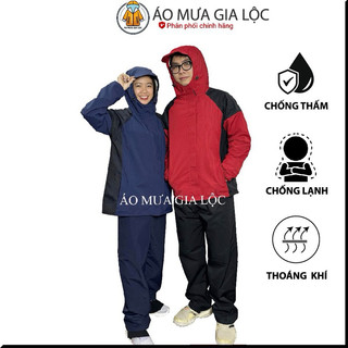 Áo mưa bộ nam nữ 2 lớp giữ nhiệt, siêu chống thấm nước