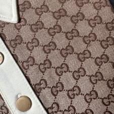 Áo polo GC Jacquard hạo tiết nổi bật nam nữ cao cấp Áo polo GC Monogram nam nữ cao cấp