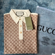 Áo polo GC Jacquard hạo tiết nổi bật nam nữ cao cấp Áo polo GC Monogram nam nữ cao cấp