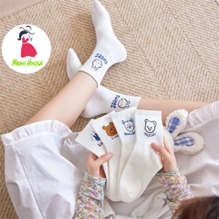 Set 5 Đôi Tất Nữ Cổ Cao Tông Trắng Phong Cách Hàn Quốc tcc4 { u105 }