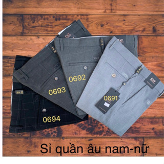 Quần Âu Nam Kẻ Caro Form Hàn Quốc Vải Co Giãn Nhẹ