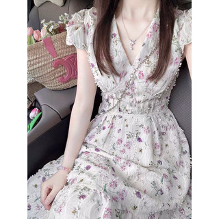[ODER] VÁY CỔ CHỮ V THÊU HOA