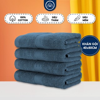 Khăn Gội Đầu 40x80cm Lotus, 100% COTTON Cao Cấp Mềm Mịn,Chuyên Dụng Khách Sạn, Spa, Resort