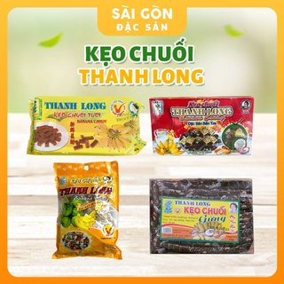 Kẹo chuối tươi dẻo, kẹo chuối đậu phộng gừng, kẹo chuối cuộn bánh tráng hiệu thanh long