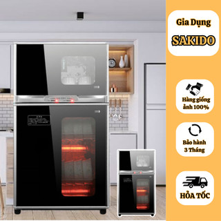 Máy sấy bát đũa 2 tầng, may sấy bát đĩa điều khiển độc lập khủ khuẩn thép không gỉ chịu nhiệt cao GD089