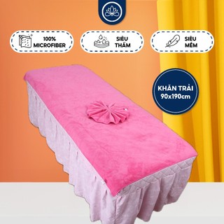 Khăn trải Spa Lotus 90x190cm, 100% MICROFIBER Cao Cấp Mềm Mịn,Chuyên Dụng Khách Sạn, Spa, Resort